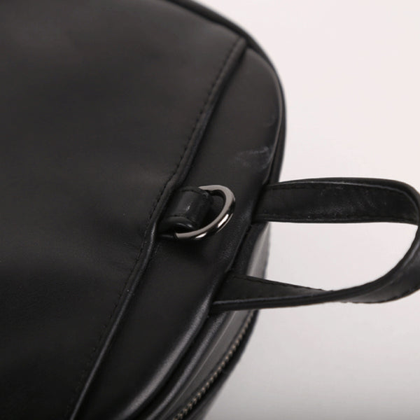 Chic Womens Black Backpack Purse Mini Leather Rucksack Quality