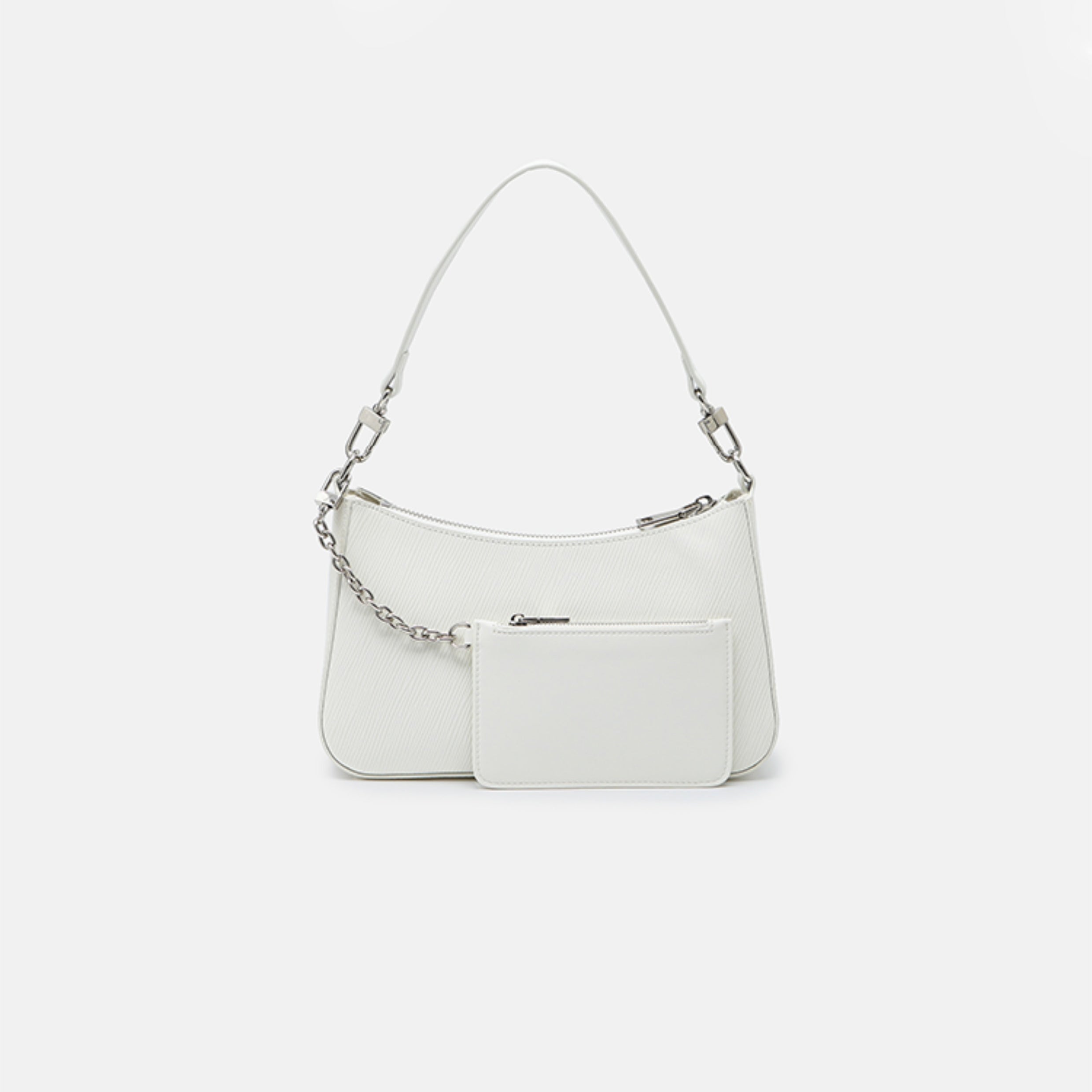 White offers leather Handbag