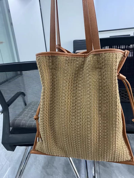 Chic Women's Boho Handbags Crochet Tote Bag For Women Back