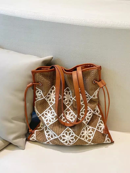 Chic Women's Boho Handbags Crochet Tote Bag For Women Badass