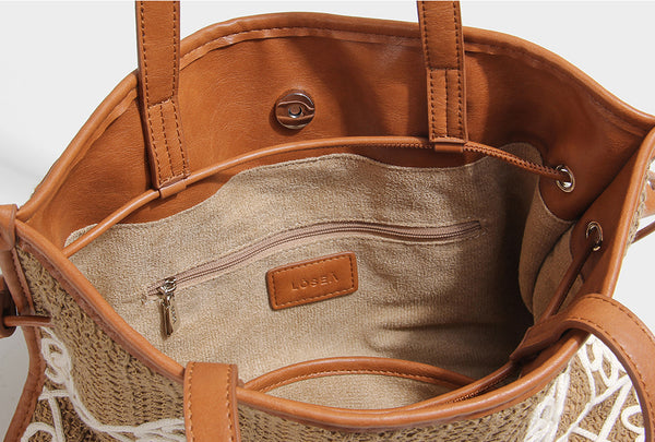 Chic Women's Boho Handbags Crochet Tote Bag For Women Capacity