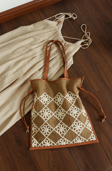 Chic Women's Boho Handbags Crochet Tote Bag For Women Casual