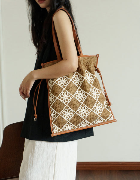 Chic Women's Boho Handbags Crochet Tote Bag For Women Chic