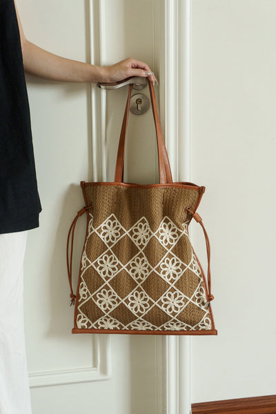 Chic Women's Boho Handbags Crochet Tote Bag For Women Cute