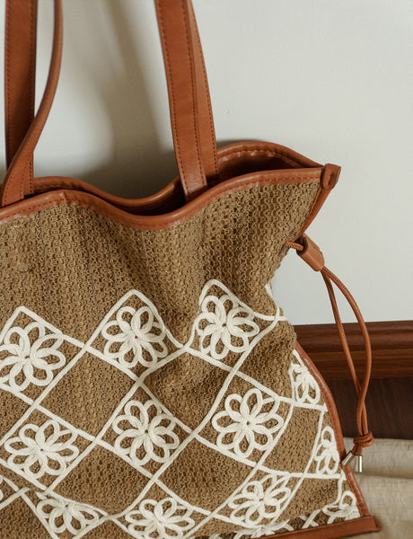 Chic Women's Boho Handbags Crochet Tote Bag For Women Details