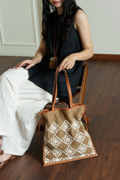 Chic Women's Boho Handbags Crochet Tote Bag For Women Elegant