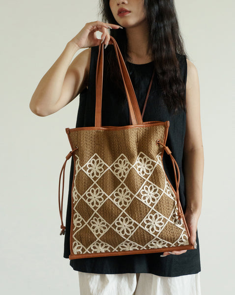 Chic Women's Boho Handbags Crochet Tote Bag For Women Fashion