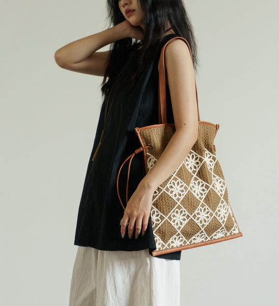 Chic Women's Boho Handbags Crochet Tote Bag For Women Fashionable