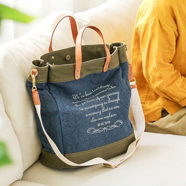 Classic Women's Cotton Canvas Tote Bag Shoulder Handbags Accessories