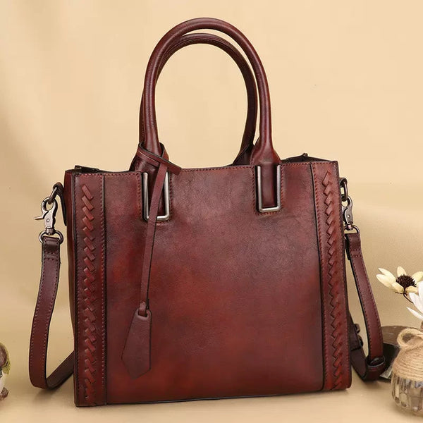 Classy-Ladies-Small-Leather-Tote-Bag-Top-Handle-Handbag-For-Women-Badass