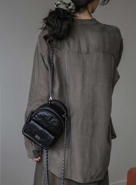 Convertible Leather Backpack Purse for Women Mini Vintage Chain Shoulder Bag