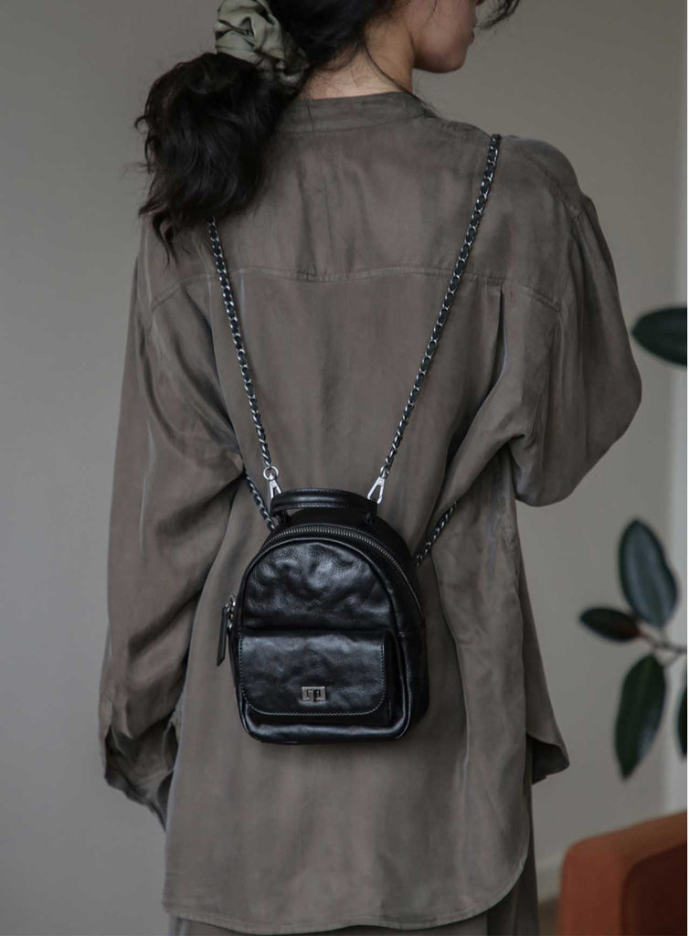 Convertible Leather Backpack Purse for Women Vintage Mini Backpack β igemstonejewelry