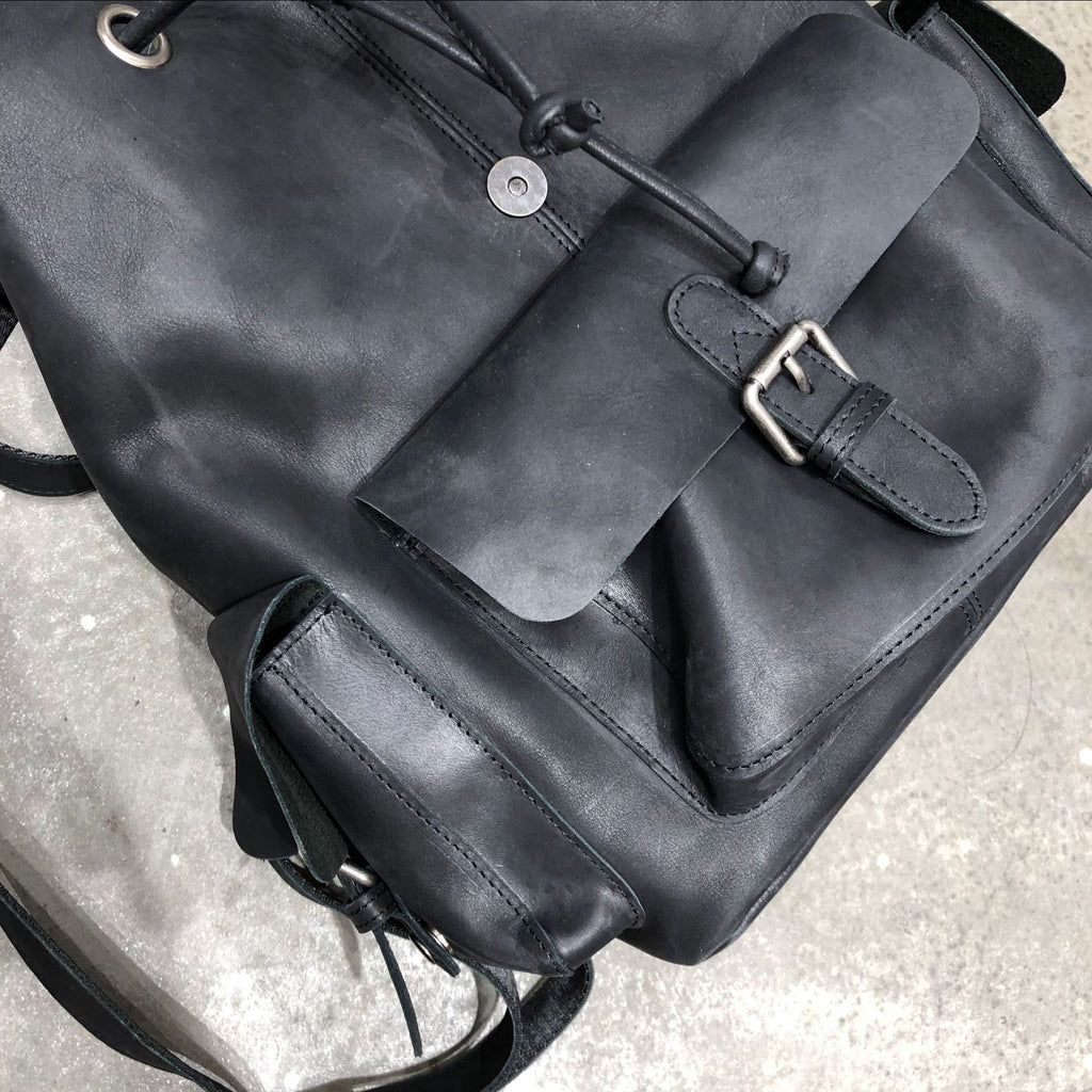 dr. martens small leather backpack bag black Cool Womens Small Leather Rucksack Small Leather Black Backpack Bag Fo – igemstonejewelry