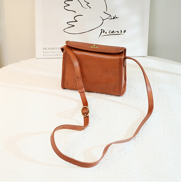 Cute LadiesLeather Over The Shoulder Bag Women's Leather Crossbody Handbags Casual
