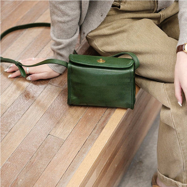 Cute Ladies Leather Over The Shoulder Bag Women's Leather Crossbody Handbags