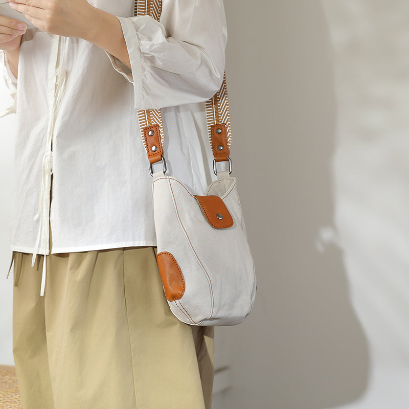 Cute Womens Canvas Crossbody Purse Small Shoulder Bags For Women