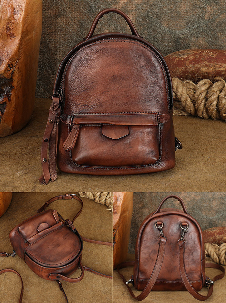 Mini Backpackbrown Leather Backpack Backpack Bag Bag purse | Etsy | Vintage  leather backpack, Leather backpack, Mini backpack purse