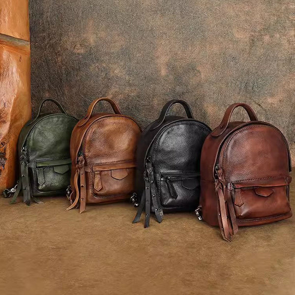 Mini Womens Leather Rucksack Bag Cute Backpacks For Women
