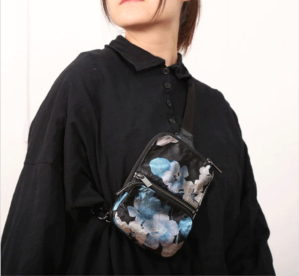 Elegant Women's Leather Crossbody Sling Bag Chest Bag For Women Casual