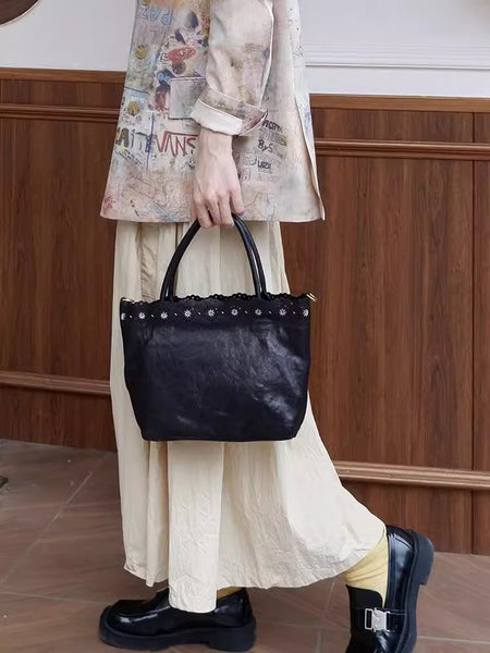 Elegant Womens Leather Shoulder Handbags Black Crossbody Bags For Women Affordable