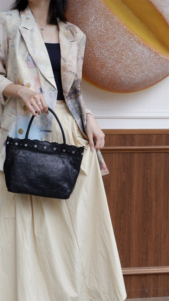 Elegant Womens Leather Shoulder Handbags Black Crossbody Bags For Women Badass