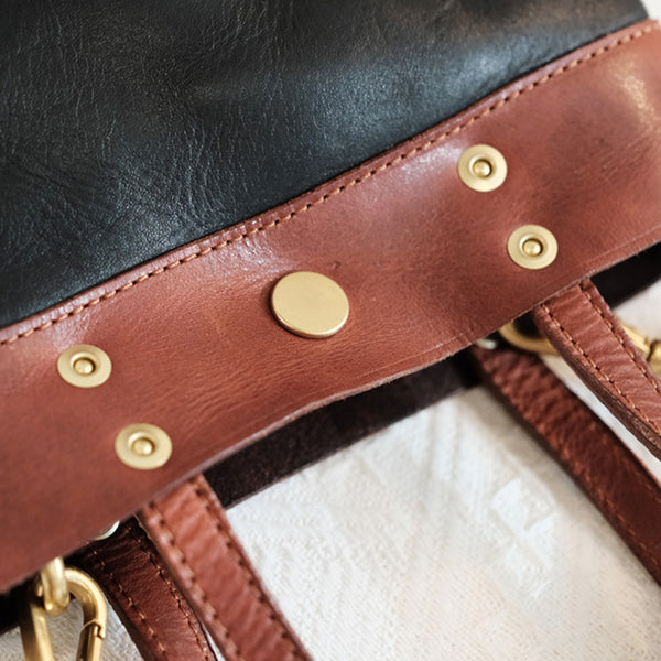 Elegant Womens Small Black Leather Crossbody Handbag Shoulder Tote Bag Durable
