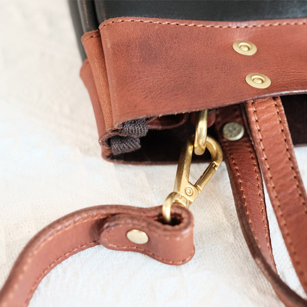 Elegant Womens Small Black Leather Crossbody Handbag Shoulder Tote Bag Premium