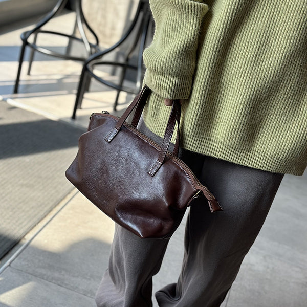 Genuine Leather Crossbody Bags For Women Zip Top Real Leather Handbags Best
