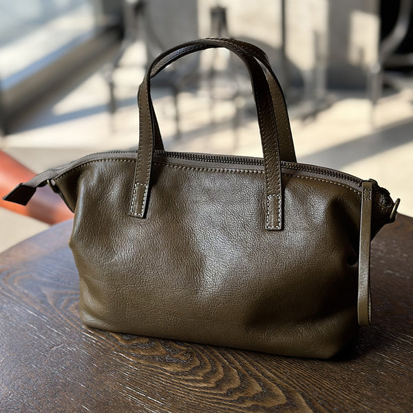 Genuine Leather Crossbody Bags For Women Zip Top Real Leather Handbags Classic