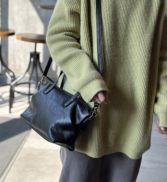 Genuine Leather Crossbody Bags For Women Zip Top Real Leather Handbags Fashionable