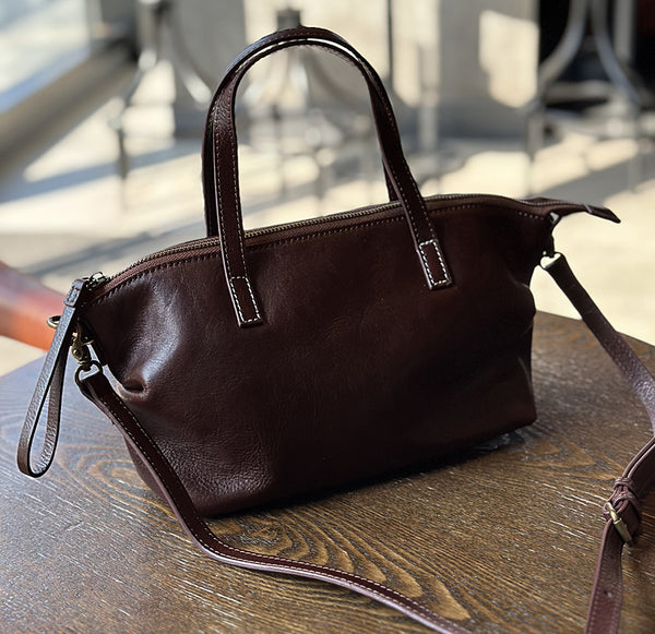 Genuine Leather Crossbody Bags For Women Zip Top Real Leather Handbags Gift-idea