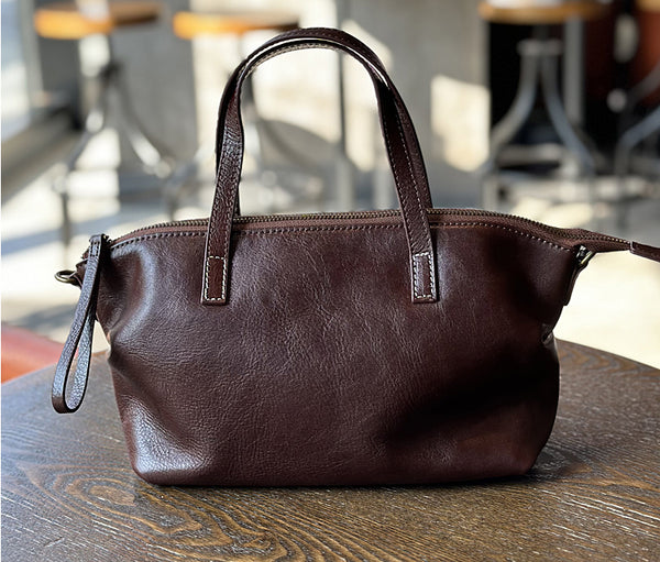 Genuine Leather Crossbody Bags For Women Zip Top Real Leather Handbags Girlfriend