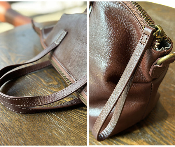 Genuine Leather Crossbody Bags For Women Zip Top Real Leather Handbags Quality