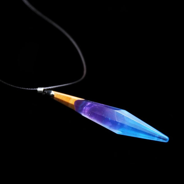 Handmade Wood Resin Pendant Necklace Unique Jewelry Accessories For Both Men and Women Cute