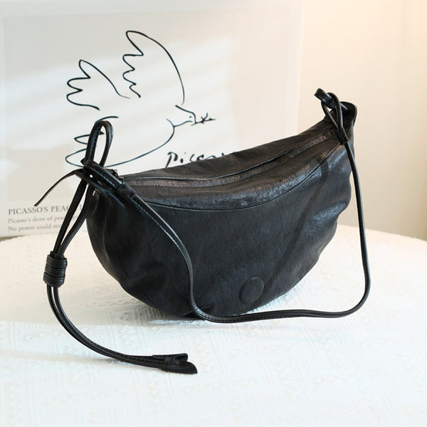 Hobo Women Soft Leather Shoulder Bag Black Crossbody Purses For Women Affordable