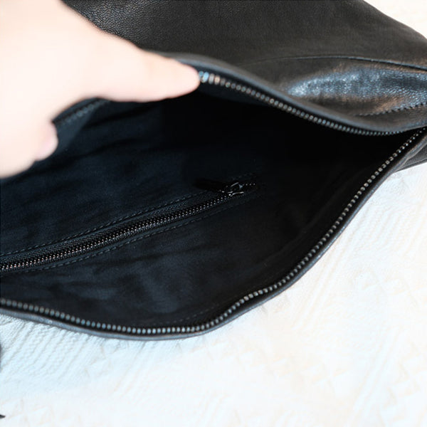 Hobo Women Soft Leather Shoulder Bag Black Crossbody Purses For Women Capacity