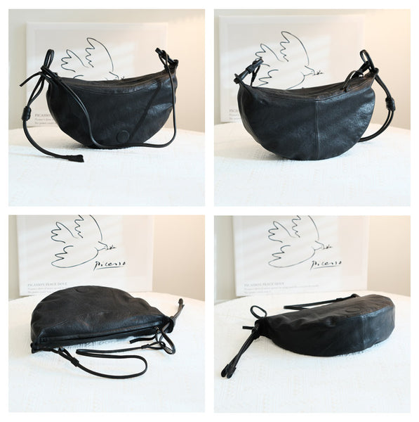 Hobo Women Soft Leather Shoulder Bag Black Crossbody Purses For Women Classy