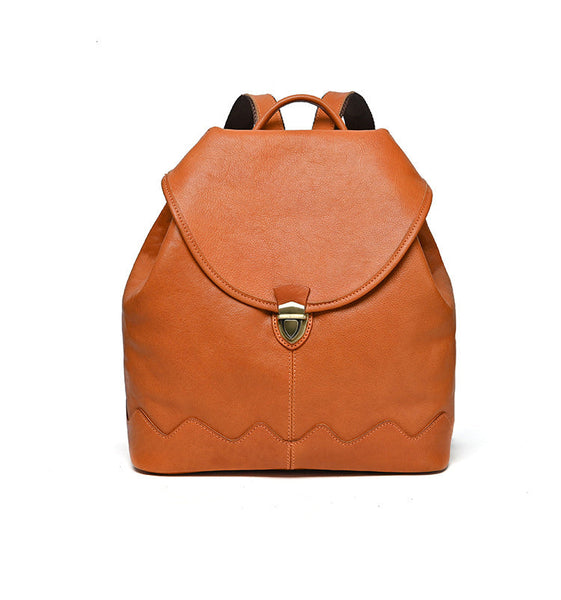 Cute Ladies Leather Rucksack Small Leather Backpack Bag Classic