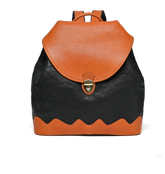 Cute Ladies Leather Rucksack Small Leather Backpack Bag Classy