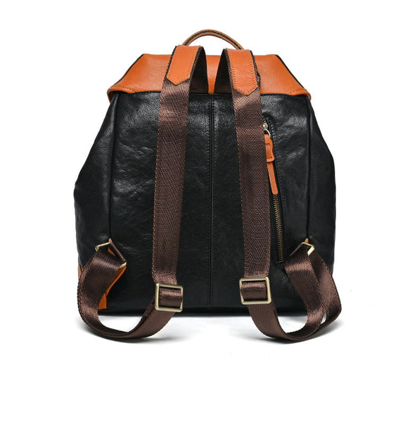 Cute Ladies Leather Rucksack Small Leather Backpack Bag Cowhide