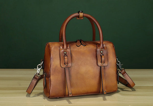 Women's Genuine Leather Shoulder Bags Brown Leather Crossbody Bag