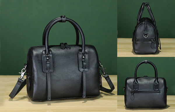 Womens Black Leather Crossbody Leather Handbags For Women