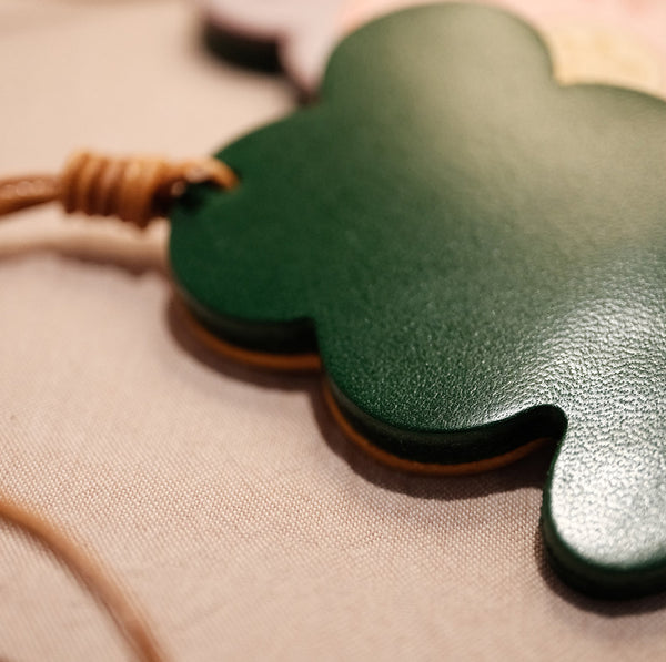 Leather Flower Bag Charm Vegetable-Tanned Cowhide Bag Accessory for Women  Fashionable