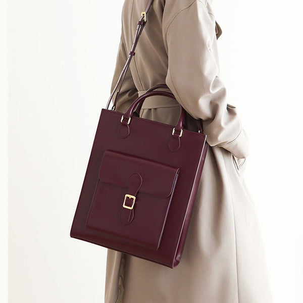 Leather Women's Backpack Purses Brown Leather Crossbody Bag Designer