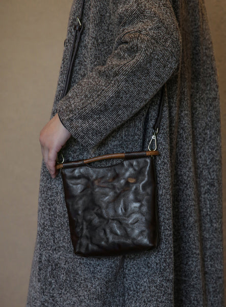 Mini Vintage Leather Crossbody Bag for Women Top Handle Shoulder Purse Designer