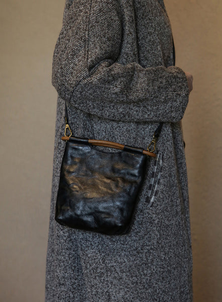 Mini Vintage Leather Crossbody Bag for Women Top Handle Shoulder Purse Elegant