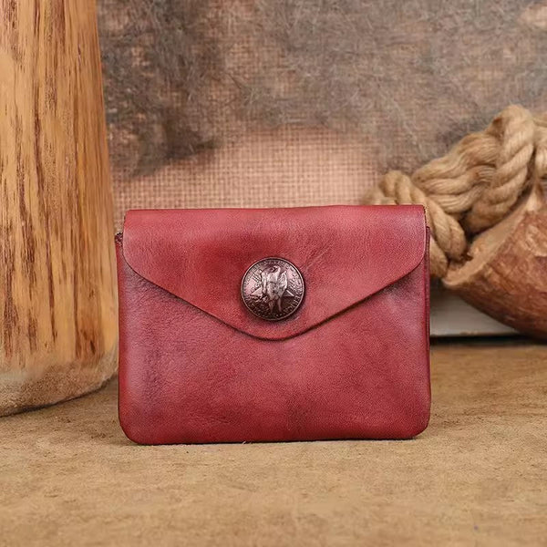 Mini Womens Card And Coin Purse Genuine Leather Wallets For Ladies Accessories