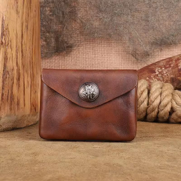 Mini Womens Card And Coin Purse Genuine Leather Wallets For Ladies Badass