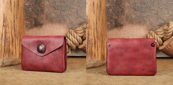 Womens Card And Coin Holder Genuine Leather Wallets For Ladies