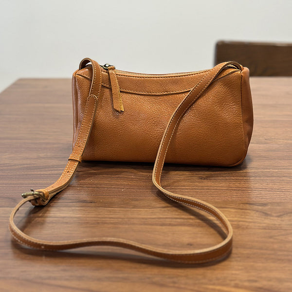 Small Genuine Leather Crossbody Bag for Women Minimalist Shoulder Bag Beautiful